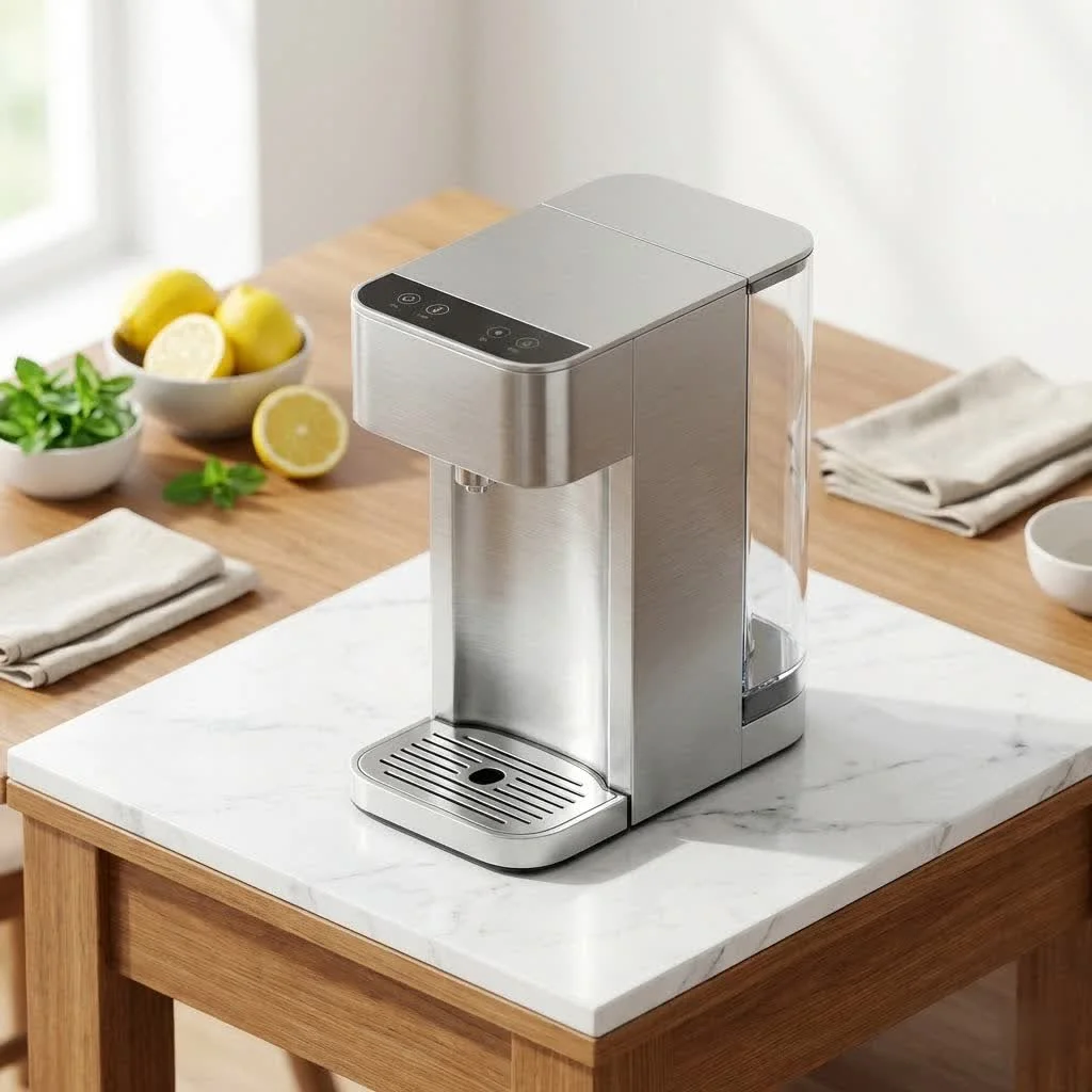 Aarke Water Purifier on a kitchen counter